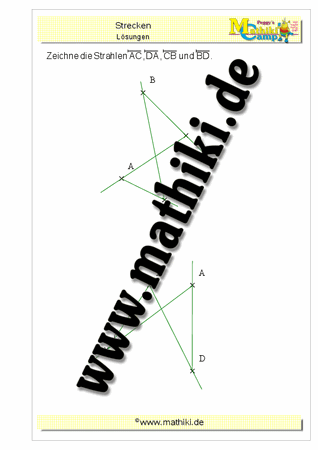 Strahlen zeichnen (Klasse 5/6) - ©2017, www.mathiki.de