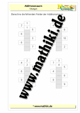 Zahlenmauer Addition bis 20 (III) - ©2011-2019, www.mathiki.de