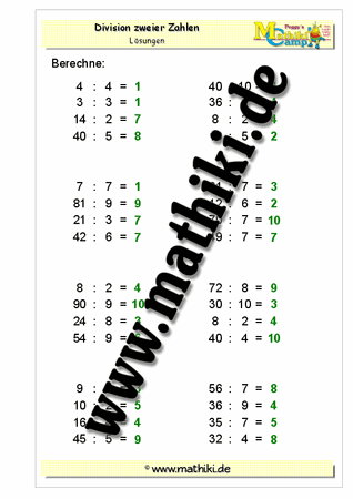 Division gemischt - ©2011-2016, www.mathiki.de - Ihre Matheseite im Internet