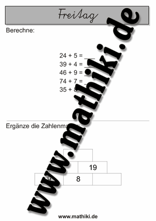 Die Wochenhefte der Klasse 2 - ©2011-2016, www.mathiki.de - Ihre Matheseite im Internet