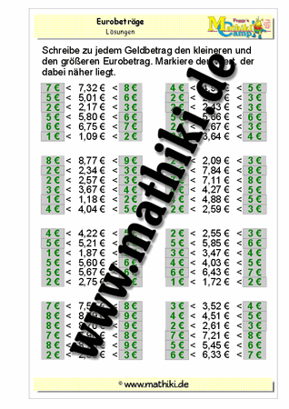 Geld runden bis 10€ - ©2011-2019, www.mathiki.de
