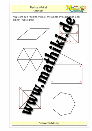Rechte Winkel finden - ©2016, www.mathiki.de