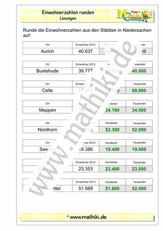 Einwohnerzahlen runden bis 100.000 - ©2011-2016, www.mathiki.de - Ihre Matheseite im Internet