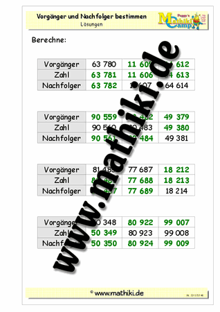 Vorgänger / Nachfolger bis 100000 - ©2011-2018, www.mathiki.de