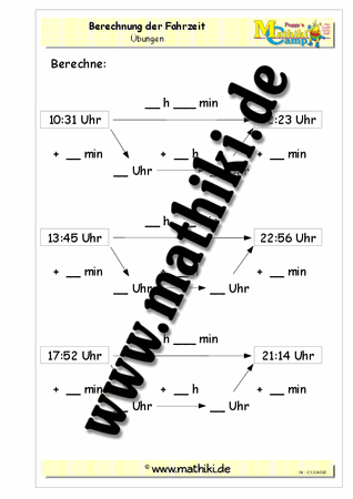 Fahrzeitberechnung - ©2011-2016, www.mathiki.de - Ihre Matheseite im Internet