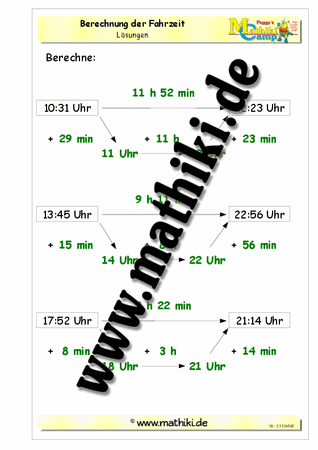 Fahrzeitberechnung - ©2011-2016, www.mathiki.de - Ihre Matheseite im Internet