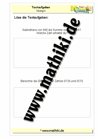 Zahlenrätsel - ©2011-2016, www.mathiki.de - Ihre Matheseite im Internet