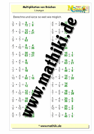 Brüche multiplizieren - ©2011-2018, www.mathiki.de