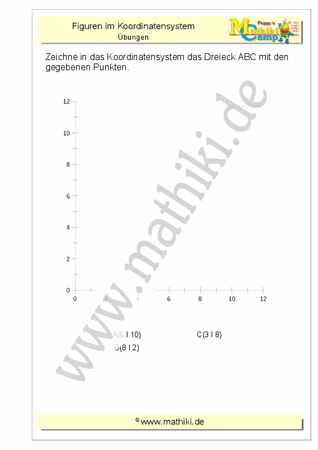 Figuren im Koordinatensystem (I) (Klasse 5/6) - ©2019, www.mathiki.de
