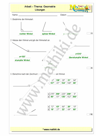 Königspaket: Winkel messen (Mathe, 5. Klasse)