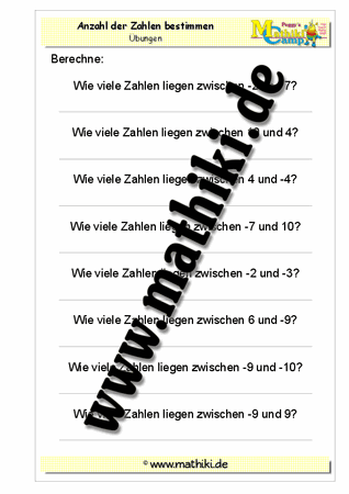 Ganze Zahlen: Anzahl der Zahlen bestimmen - ©2011-2016, www.mathiki.de - Ihre Matheseite im Internet