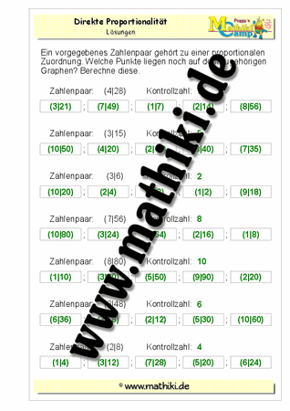 Proportionale Funktionen - ©2011-2018, www.mathiki.de