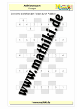 Zahlenmauer Addition bis 20 (IV) - ©2011-2019, www.mathiki.de