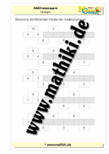 Zahlenmauer Addition bis 20 (V) - ©2011-2019, www.mathiki.de