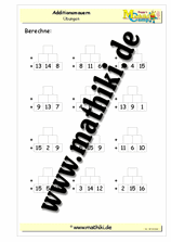 Zahlenmauer Addition bis 50 - ©2011-2019, www.mathiki.de