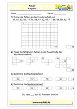 4. Klassenarbeit Mathe (Klasse 2) - ©2011-2019, www.mathiki.de