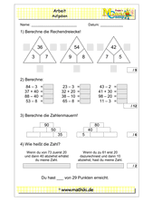 6. Klassenarbeit Mathe (Klasse 2) - ©2011-2019, www.mathiki.de