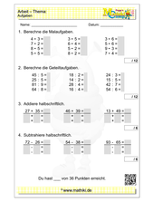 11. Mathearbeit (2. Klasse) - ©2023, www.mathiki.de