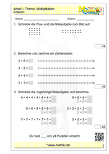 14. Mathearbeit (2. Klasse) - ©2023, www.mathiki.de