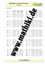 Schrittweise multiplizieren - ©2011-2018, www.mathiki.de