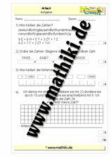 4. Klassenarbeit Mathe (Klasse 4) - ©2011-2019, www.mathiki.de