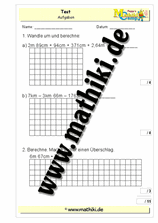 9. Klassenarbeit Mathe (Klasse 4) - ©2011-2019, www.mathiki.de