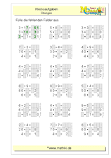Klecksaufgaben halbschriftliche Multiplikation (Klasse 4) Klecksaufgaben halbschriftliche Multiplikation (Klasse 4) - ©2011-2019, www.mathiki.de