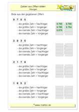 Zahlen bestimmen bis 10000 (III) (Klasse 4) - ©2020, www.mathiki.de