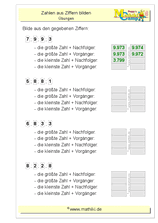Zahlen bestimmen bis 10000 (III) (Klasse 4) - ©2020, www.mathiki.de