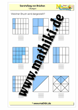 Brüche grafisch darstellen - ©2011-2018, www.mathiki.de