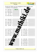 Dezimalzahlen runden (Klasse 5/6) - ©2018, www.mathiki.de