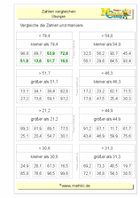 Dezimalzahlen vergleichen (I) (Klasse 5/6) - ©2011-2019, www.mathiki.de