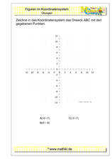 Figuren im Koordinatensystem (II) (Klasse 5/6) - 2019, www.mathiki.de