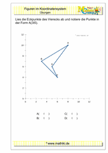 Figuren im Koordinatensystem (III) (Klasse 5/6) - 2019, www.mathiki.de