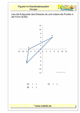 Figuren im Koordinatensystem (IV) (Klasse 5/6) - 2019, www.mathiki.de