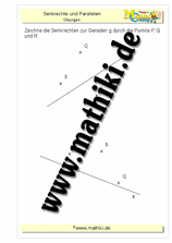 Parallele / senkrechte Geraden (Klasse 5/6) - ©2017, www.mathiki.de