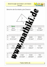 Dreieck: Grundseite berechnen - ©2011-2019, www.mathiki.de