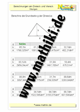 Dreieck: Grundseite berechnen - ©2011-2019, www.mathiki.de