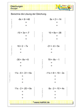Gleichungen lösen (VI) - ©2011-2019, www.mathiki.de