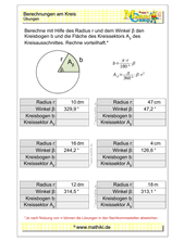 Kreisausschnitt berechnen (I) - ©2021, www.mathiki.de