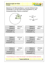 Kreisausschnitt berechnen (I) - ©2021, www.mathiki.de
