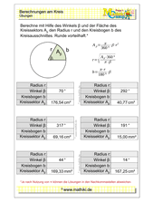 Kreisausschnitt berechnen (IV) - ©2021, www.mathiki.de