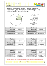 Kreisausschnitt berechnen (IV) - ©2021, www.mathiki.de