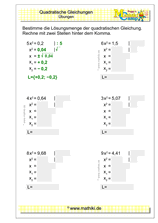 Quadratische Gleichungen (III) (Klasse 9/10) - ©2021, www.mathiki.de