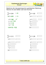 Quadratische Gleichungen (IV) (Klasse 9/10) - ©2021, www.mathiki.de