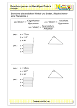 Berechnungen am rechtwinkligen Dreieck IV (Klasse 9/10) - ©2021, www.mathiki.de