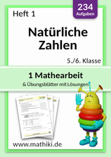 5./6. Klasse: Mathearbeit Natürliche Zahlen