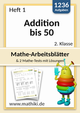 2. Klasse: Heft 1 Addition bis 50