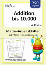 4. Klasse: Heft 1 Addition bis 10000